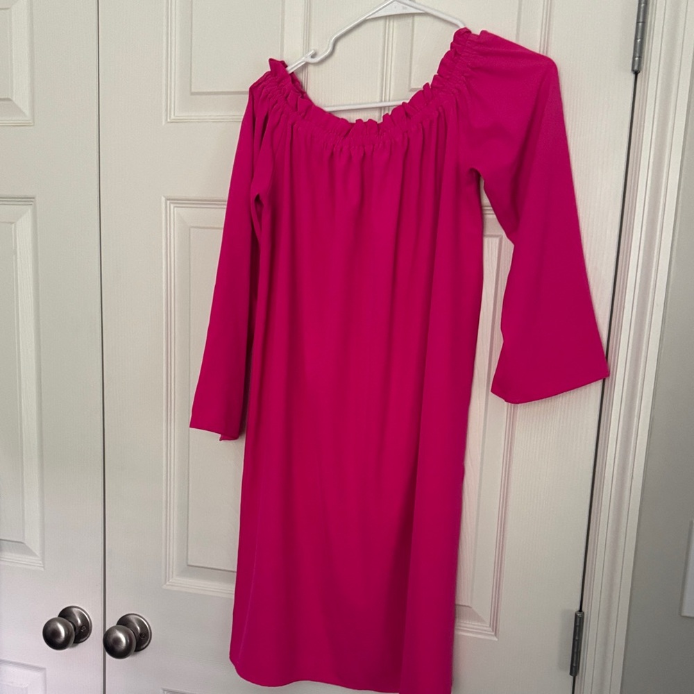 Elegant Pink Off-Shoulder Dress